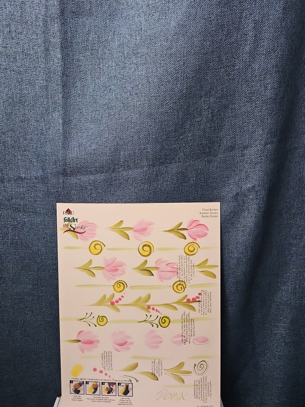 Set of 3 FolkArt One Stroke Painting Worksheet Packs | Flowers #4219 | Reusable - Picture 5 of 16